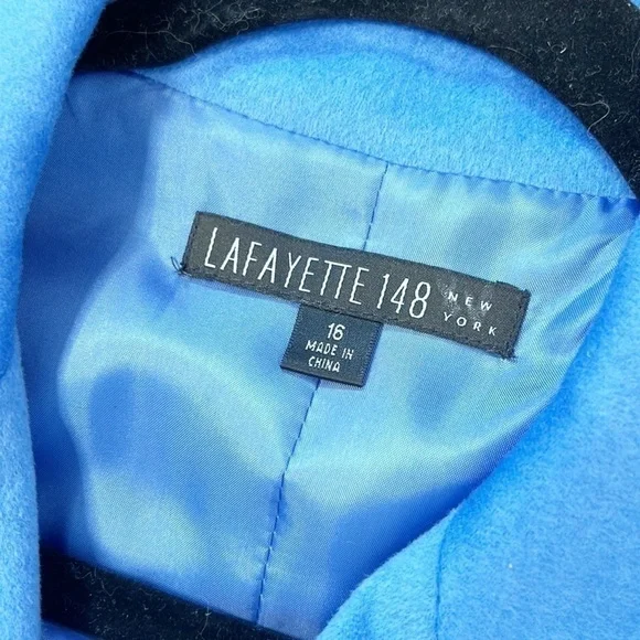Lafayette 148 New York Woman WOOL Open Front Jacket ITALY Size 16 - Picture 9 of 14